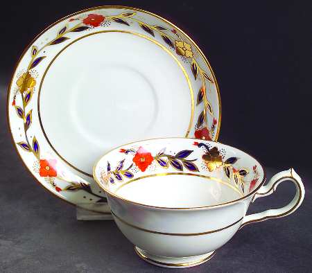 Asian Rose Footed Cup & Saucer Set
