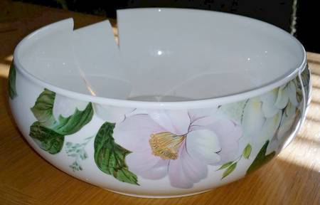 Jardin (Floral Rim) 7" Round Vegetable Bowl