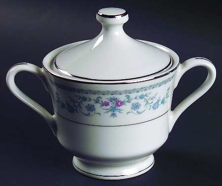 Bridal Veil Sugar Bowl & Lid