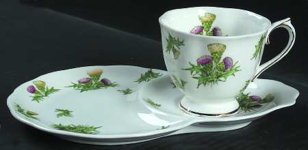 Highland Thistle Plate for Dessert Plate & Cup Set