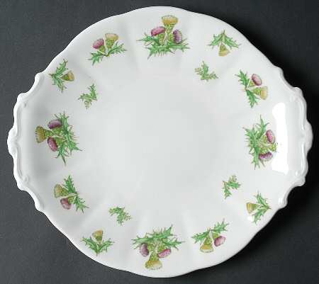 Highland Thistle Handled Cake Plate