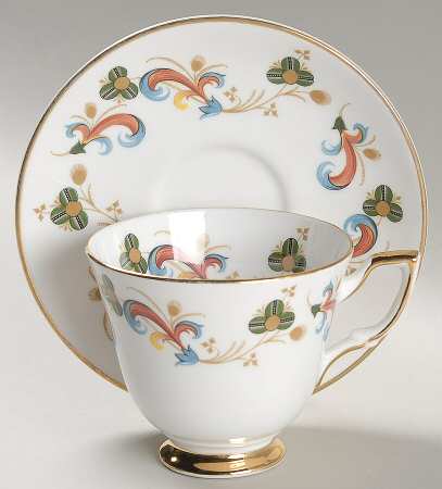 Glendalough Footed Cup & Saucer Set by Royal Tara