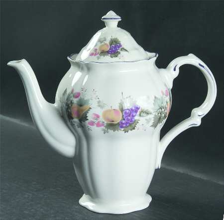 Ravenna (Purple Trim) Coffee Pot & Lid