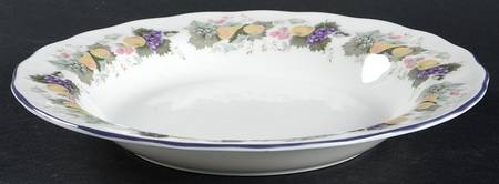 Ravenna (Purple Trim) Rim Soup Bowl