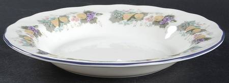 Ravenna (Purple Trim) Rim Soup Bowl