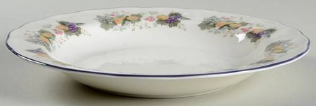Ravenna (Purple Trim) Large Rim Soup Bowl