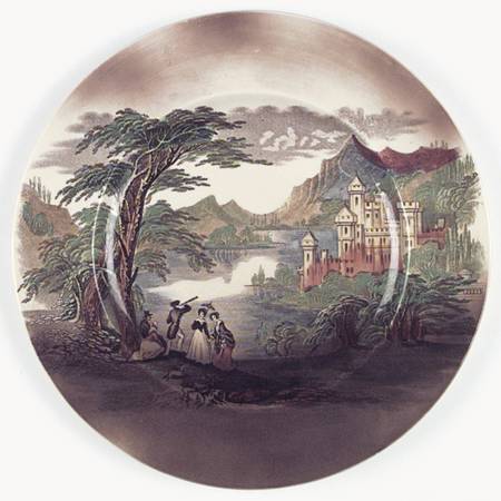 Jenny Lind Brown Multicolor (No Leaf Border) by Royal Staffordshire