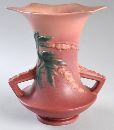 Bleeding Heart Pink 8" Flared Vase by Roseville