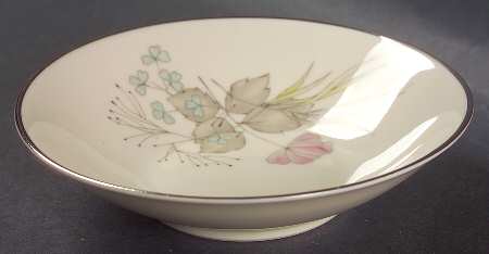Parisian Spring Ivory (Platinum Trim) Fruit/Dessert (Sauce) Bowl