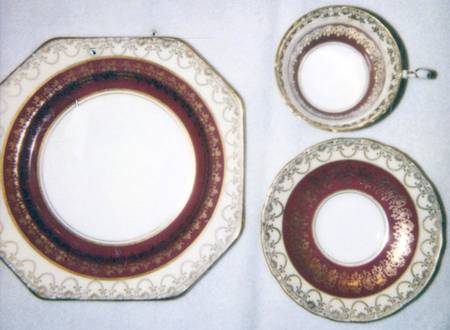 8198 Footed Cup & Saucer Set
