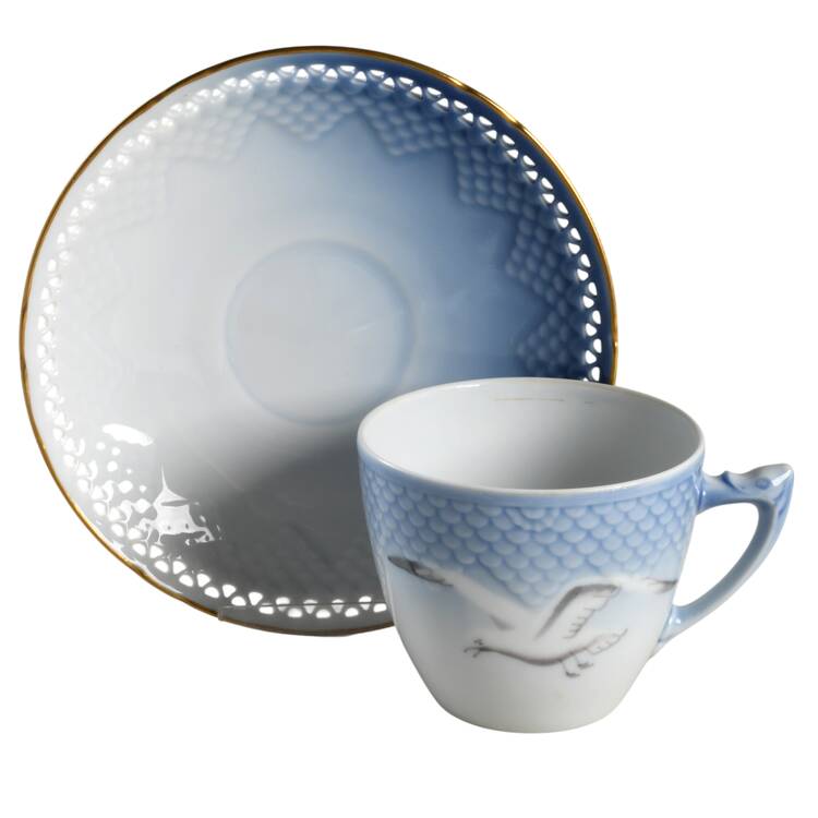 Seagull Flat Cup & Saucer Set