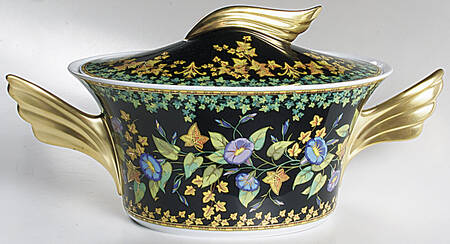 Gold Ivy Oval Covered Vegetable