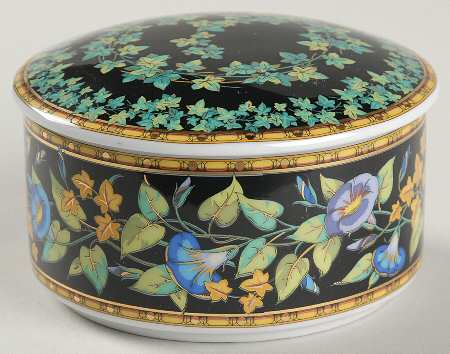 Gold Ivy Round Box & Lid