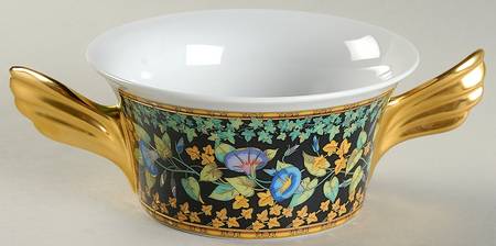 Gold Ivy Flat Cream Soup Bowl