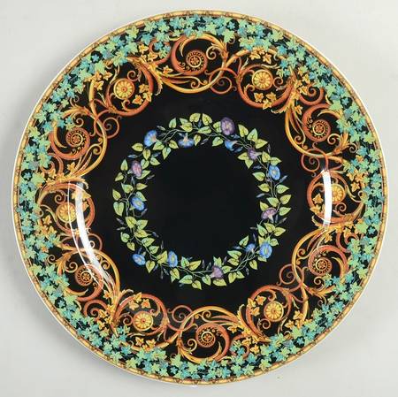Gold Ivy Salad Plate with 25th Anniversary Backstamp