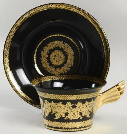 Gold Baroque 25th Anniversary Cup & Saucer Set