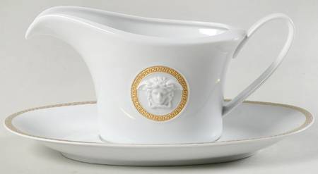 Medaillon Meandre D'Or Gravy Boat & Underplate
