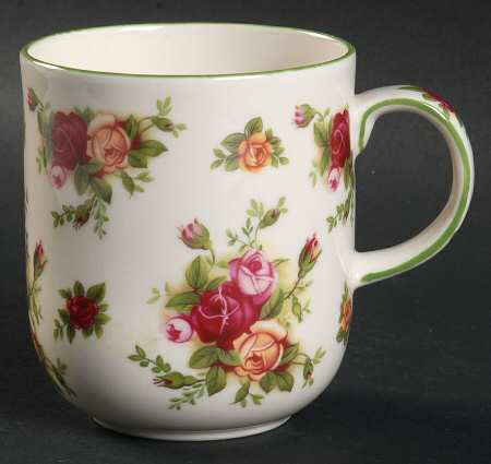 Old Country Roses Cream (Green Trim) Mug