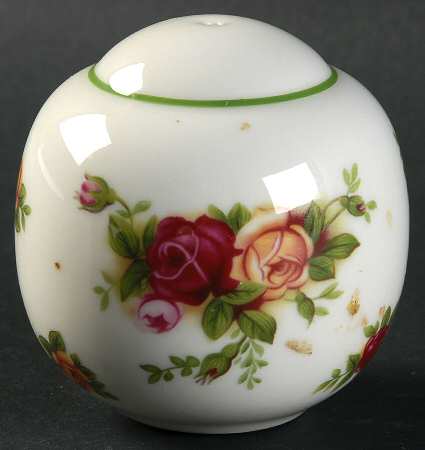 Old Country Roses Cream (Green Trim) Salt Shaker