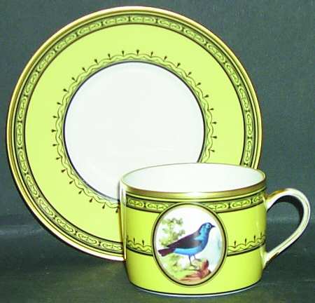 King's Garden Yellow Flat Cup & Saucer Set