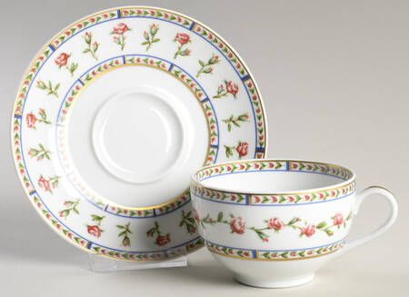 Histoire De Roses Flat Cup & Saucer Set