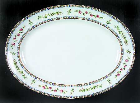 Histoire De Roses 16" Oval Serving Platter