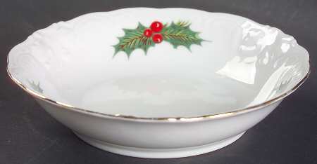 Holiday Holly Fruit/Dessert (Sauce) Bowl