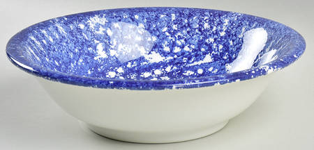 Sponge Blue 10" Round Vegetable Bowl