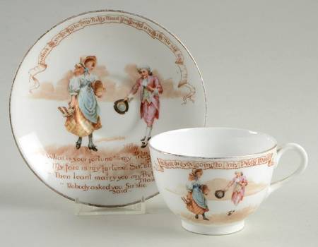 Nursery Rhymes A Flat Cup & Saucer Set