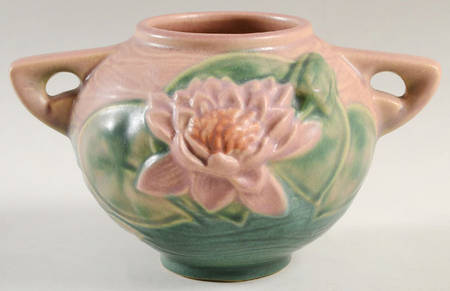 Water Lily Pink Green 4" Rose Bowl