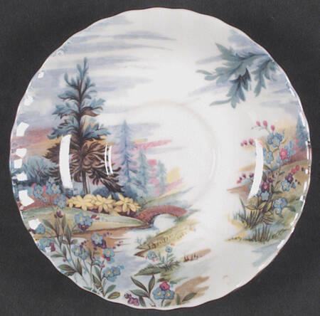 Country Scenes Saucer for Footed Cup