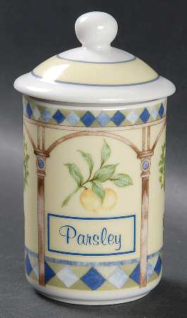 Carmina Parsley Spice Jar & Lid