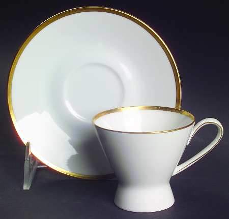 Classic Gold Footed Demitasse Cup & Saucer Set