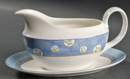 Denim Daisy Gravy Boat & Underplate
