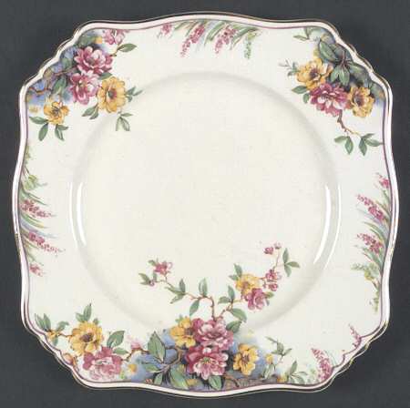 Cherry Blossom Square Luncheon Plate