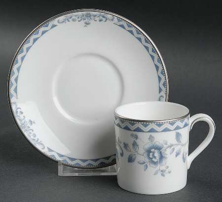 Josephine Platinum Espresso Cup and Saucer Set