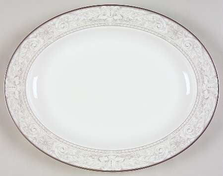 Naples Platinum 13" Oval Serving Platter