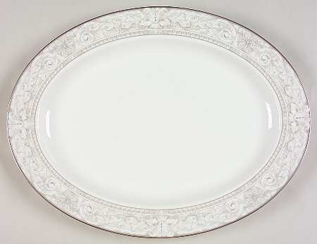 Naples Platinum 16" Oval Serving Platter