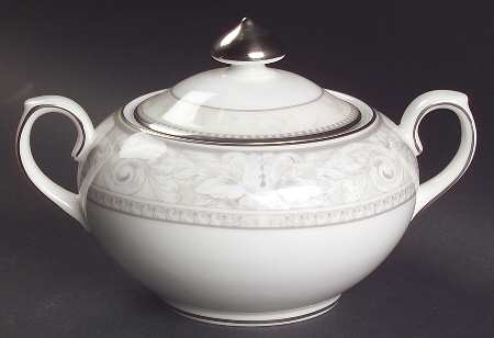 Naples Platinum Sugar Bowl & Lid