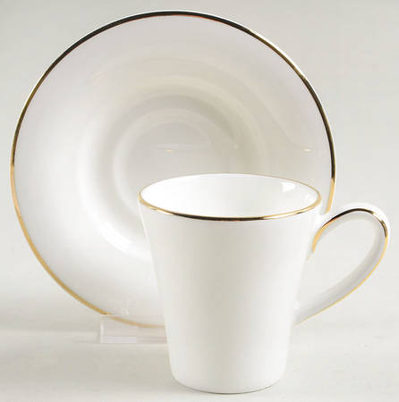 Fusion Gold Flat Demitasse Cup & Saucer Set