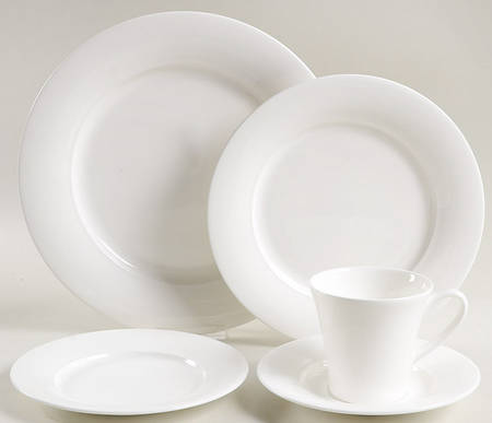 Fusion White 5 Piece Place Setting