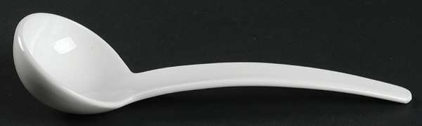 Fusion White Gravy Ladle Solid Piece
