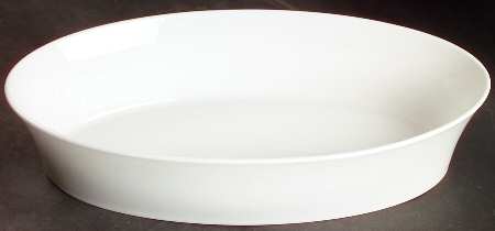 Fusion White 12" Oval Vegetable Bowl