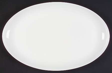 Fusion White 15" Oval Serving Platter