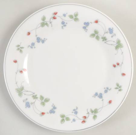 Strawberry Fayre Red Bread & Butter Plate