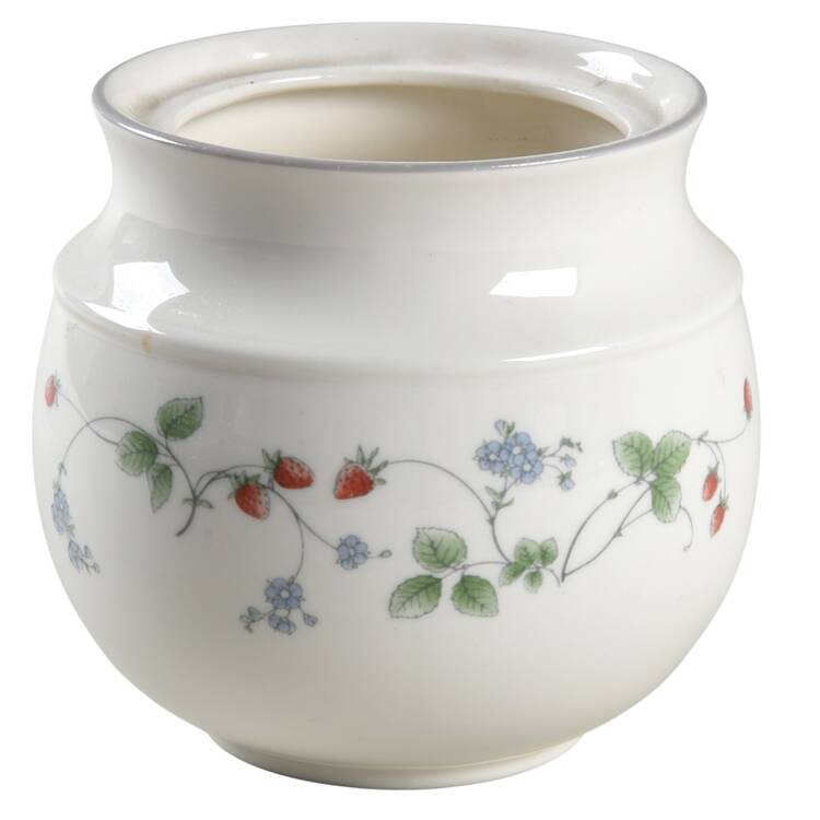 Strawberry Fayre Red Sugar Bowl No Lid
