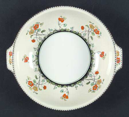 Spring (Orange, Yellow Flowers) 9" Round Vegetable Bowl