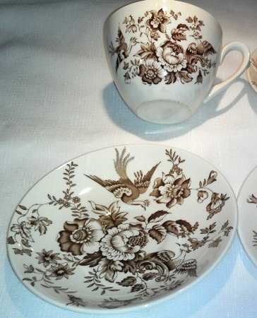 Atherstone Brown Flat Cup & Saucer Set