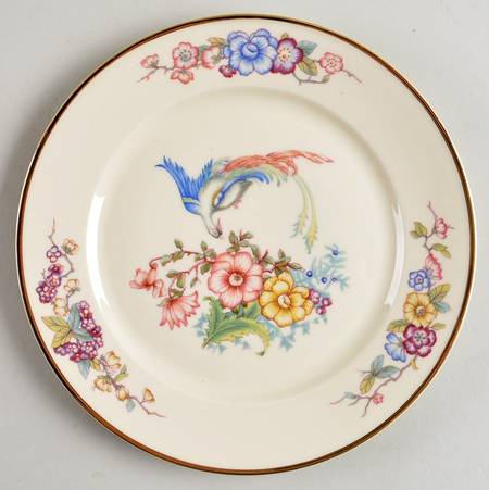 Phoenix (U.S. Zone, Gold Trim, No Verge) Dessert/Pie Plate by Rosenthal - Continental
