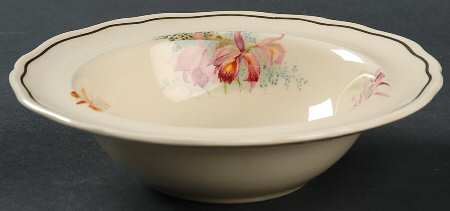 Orchid Rim Cereal Bowl